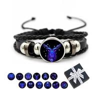 Spirilet Bracelet for Women, Zodiac Signs Spirit Bracelet, Serene Manifestation Bracelet, Adjustable 12 Constellation Zodiac Leather Bracelets Unsex (Capricorn)