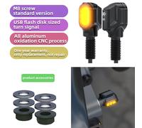 SPIRIT BEAST Mini clignotant LED pour Scooter électrique 12V universel haute luminosité clignotant moto clignotants Black M7