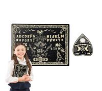 Spirit Board Décoration - Outils de divination en bois - Planche pour la communication avec les fantômes - Pour salon, Halloween, vacances, fêtes de famille et fêtes