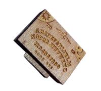 Spirit Board Game - Miniature Wooden Ouija Spirit Talking Board for Family Gatherings | Decorative Landscape with Planchette and Drawer for Holiday, Home, Living Room, Bedroom Use