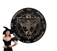 Spirit Board Ouija - Plaque pendulaire décorative en bois avec gravure - Planche de jeu pour séances - Jeu de société - Planche de divination pour fêtes et réunions