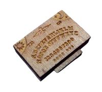 Spirit Board - Planche Ouija miniature en bois avec planchette, décoration avec tiroir et accessoires de divination pour fête de famille, salon, chambre à coucher, Halloween