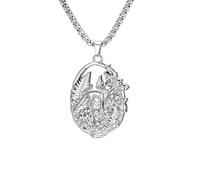 Spirit Fox Forest Collier avec pendentif en forme d'animal vintage pour | Artisanat vintage en relief, totem spirituel renard symbolisant la sagesse et le charme, pour un usage quotidien et les fêtes
