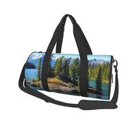 Spirit Island in Lake Sac de sport pour homme et femme Sac de voyage en toile Sac de week-end léger Sac de sport fourre-tout de sport Sac de sport Sac à main Sac à main Noir Taille unique, Noir