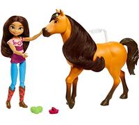 Spirit L'indomptable, coffret Câlins avec poupée Lucky et figurine cheval Spirit pour rejouer les scènes du film, jouet pour enfant, GXF67