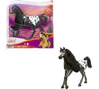 Spirit L'indomptable, Figurine cheval sauvage, Tête articulée et longue crinière noire pour rejouer les scènes du film, Jouet pour enfant, GXD98