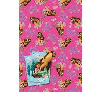 Spirit Lot de 4 feuilles de papier cadeau 4 étiquettes 70 x 50 cm Produit officiel