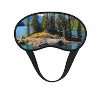Spirit Masque de sommeil Island au lac pour dormir sur le côté, masque occultant pour homme et femme, masque de sommeil sans pression, doux, respirant, confortable pour dormir la nuit