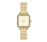 Spirit Montre à quartz analogique pour femme Cadran doré Plaqué argent, doré, Glamour