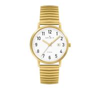 Spirit Montre à quartz analogique pour homme Cadran blanc Plaqué or