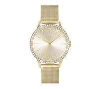 Spirit Montre analogique à quartz pour femme avec bracelet en acier inoxydable plaqué or