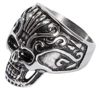 Spirit Motors Bague en acier inoxydable tête de mort 2.0 - Accessoire de motard - Acier 316L - 20 mm
