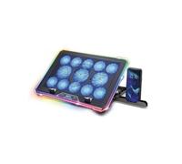 Refroidisseur PC Portable 17'', RGB, Support Ergonomique pour Ordinateur Portable, 13 Ventilateurs Inclus