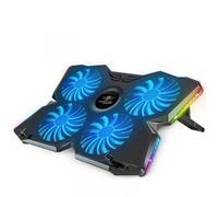 , Refroidisseur PC Portable 10" à 17", 4 Ventilateurs Silencieux, Compatible PS5, PS4, Xbox & PC, Plaque de Refroidissement Rétroéclairée RGB,