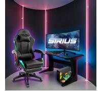 Spirit of Gamer - Chaise Gaming RGB + Repose Pied Ergonomique