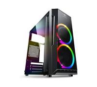 Spirit of Gamer DEATHMATCH 3 ARGB EDITION - Tour - micro ATX - panneau latéral fenêtré - pas d'alimentation (ATX) - noir - USB/Audio