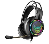 Spirit Of Gamer - ELITE-H10 - Casque Noir Audio Pro Gamer - Simili Cuir - Microphone Flexible - HP 40mm - USB 2M - Son Surround 7.1 Virtual - RGB