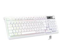 Spirit Of Gamer – Clavier gamer Elite K60 semi-mécanique sans fil Bluetooth/2.4 GHz 360h Blanc