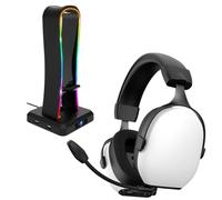 Spirit Of Gamer, Pack Casque + Support, Casque Gaming sans Fil Bluetooth et WiFi, Son Surround 7.1, Micro Détachable, Porte Casque Gamer Multifonction 11 Effets Lumineux