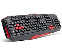 Spirit of Gamer - Pro K3 Gamer Clavier Italien QWERTY Gaming et Bureau - Rouge et Noir - 26 Touches Anti-ghosting - 4 Touches macros et Touches de Jeu programmables - PC / PS4 / Xbox One