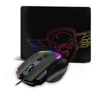 Souris gaming filaire Spirit Of Gamer PRO-M3 RGB Noir et gris + Tapis de souris Noir G