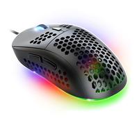 Spirit Of Gamer - Pro M4 Dark, Souris Gamer Filaire RGB 12800 DPI, 6 Boutons Programmables, 13 Modes de Rétroéclairage Lumineux, Design Nid d'abeille Ultra-légère, Gaming Mouse, Compatible PC, Noir