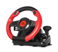 SPIRIT OF GAMER - RACE WHEEL PRO 1- Volant de Course Avec Pédales, Vibrations, Levier de Vitesse et palettes séquentielles - Amplitude Braquage 180° - Support de fixation bureau - PC