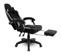 Spirit Of Gamer - Raven, Chaise Gaming Ergonomique en Tissu Technique, 2 Coussins Inclus, Dossier inclinable de 90° à 135°, Assise du Siège Réglable en Hauteur, Repose-Pieds, Ressorts Ensachés