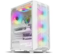 Spirit of Gamer - Rebel NX, Boitier PC Gaming ATX/mATX/ITX, 4 Ventilateurs ARGB 120mm, Verre Trempé, Support Watercooling 360mm, Stockage Modulable SSD/HDD, Tour Robuste avec Refroidissement Optimisé
