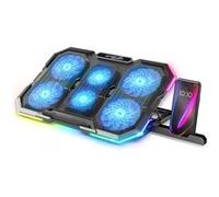 SPIRIT OF GAMER, Refroidisseur PC Portable 10" à 17" , 6 Ventilateurs Silencieux, Compatible PS5, PS4, Xbox & PC, Support Ventilé pour Ordinateur Portable, Plaque de Refroidissement Rétroéclairée RGB