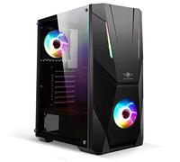 Spirit Of Gamer - Rogue V - Boitier PC Gamer ATX/mATX/ITX - Façade et Paroi en Verre Trempé - 2 Ventilateurs LED RGB Adressable 120mm - Compatible Aura/MSI Mystic/ASROCK 3Pin (Rogue V)