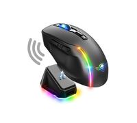 Souris sans fil avec socle de recharge - Noir - Gaming - ELITE-M50 - LED - Personnalisable - Boutons programmables