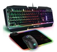 SPIRIT OF GAMER - Ultimate 500 - Pack Gaming RGB 3 en 1 - pour PC/Xbox/PlayStation - Clavier Gamer RGB Aluminium Anti-Ghosting - Souris Gamer RGB 6400 DPI/7 Boutons - Tapis Lumineux Antidérapant