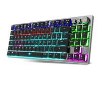 Spirit Of Gamer XPERT K1300, Clavier Gamer Mecanique TKL Sans Fil & Bluetooth, Touches 100% Anti-Ghosting Switch RED, Gaming Keyboard RGB en Aluminum Azerty FR, Compatible Mac, IOS, Android & PC