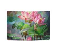 Spirit of the Lotus Bannière imprimée à suspendre pour fête d'Halloween et de Noël - 120 x 180 cm - Toile de fond pour photographie - Tapisserie murale pour toile de fond d'anniversaire, décoration