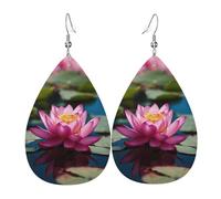 Spirit of the Lotus Boucles d'oreilles pendantes en cuir pour femme Élégantes boucles d'oreilles légères et tendance