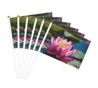 Spirit of the Lotus Drapeau à main polyvalent pour mariage, anniversaire, vacances, décoration sportive, défilé