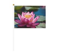 Spirit of the Lotus Drapeau à main polyvalent pour mariage, anniversaire, vacances, décoration sportive, défilé