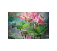 Spirit of the Lotus Lot de 6 sets de table en lin à isolation thermique pour cuisine, intérieur et extérieur