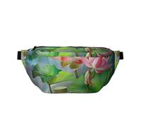 Spirit of the Lotus Sac banane imprimé pour homme et femme - Sac banane réglable - Sac banane de voyage - Sac banane pour le sport, la course à pied, la randonnée, Noir , Taille unique, Sac à dos de