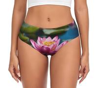 Spirit of the Lotus - Sous-vêtements extensibles pour femme - Doux pour la peau - Pour tous les types de corps, Noir/blanc, XS