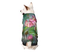 spirit of the lotus Sweat à capuche imprimé pour chiot, doux, confortable et respirant pour animaux de compagnie, vêtements mignons pour chiens, chats et petits animaux de compagnie, taille XS