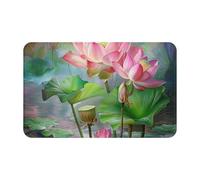 Spirit Of The Lotus Tapis imprimé lavable, antidérapant, petit tapis d'entrée, tapis d'intérieur, tapis d'entrée, 49 x 80 cm