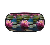 Spirit of The Lotus Trousse à Crayons Imprimé Unisexe Design Compact pour Crayons Petits Objets Fermeture Éclair Double Tête, Noir , Taille unique, Trousse de maquillage