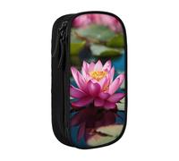 Spirit of The Lotus Trousse à crayons pratique multi-compartiments pour bureau, voyage, école, art quotidien, Noir , Taille unique, Poche de rangement