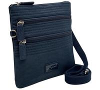 Spirit Petit sac à bandoulière léger à 4 sections avec fermeture éclair, bleu marine, 20.5cm