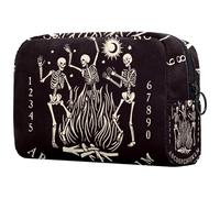 Spirit Squelette Dance Cosmetic Bag for Women Travel Toiletry Bags Large Makeup Handy Pouch Organizer Bag with Zipper, multicolore, 18.5x7.5x13cm/7.3x3x5.1in, Trousse de toilette