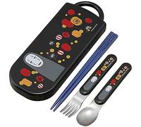 Spirited Away Ensemble d'ustensiles - Comprend fourchette, cuillère, baguettes et étui de transport - Design japonais authentique - Durable, passe au lave-vaisselle (lanternes)