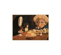 Spirited Away Hayao Miyazaki Movie Poster Peinture décorative japonaise Anime - 42 x 30 cm (Style 04)