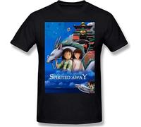Spirited Away Men’s Cotton Crew Neck T Shirts Athletic Running Workout Short Sleeve Tee Tops Manches Courtes(X-Large)